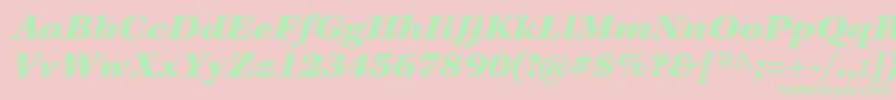 KeplerstdBlackextit Font – Green Fonts on Pink Background