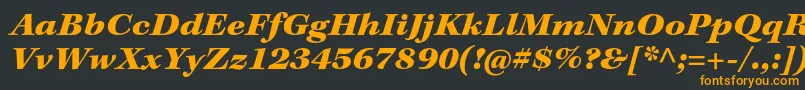 KeplerstdBlackextit-Schriftart – Orangefarbene Schriften auf schwarzem Hintergrund