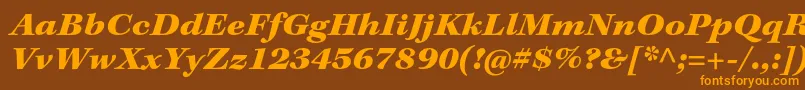 KeplerstdBlackextit Font – Orange Fonts on Brown Background