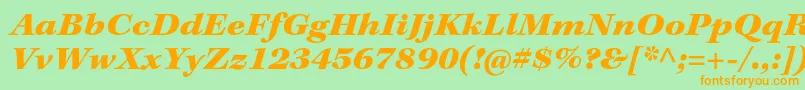 KeplerstdBlackextit Font – Orange Fonts on Green Background
