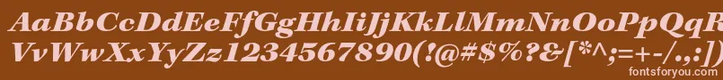 Шрифт KeplerstdBlackextit – розовые шрифты на коричневом фоне