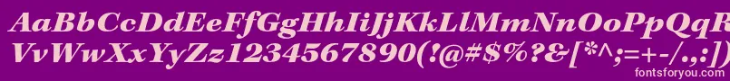 フォントKeplerstdBlackextit – 紫の背景にピンクのフォント