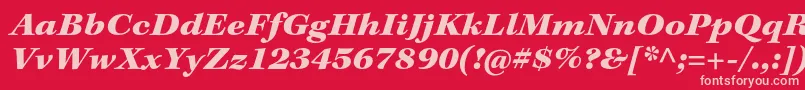 KeplerstdBlackextit Font – Pink Fonts on Red Background