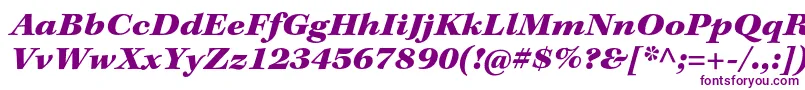 フォントKeplerstdBlackextit – 白い背景に紫のフォント