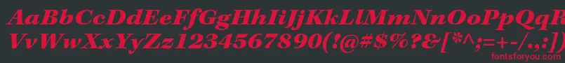 KeplerstdBlackextit Font – Red Fonts on Black Background