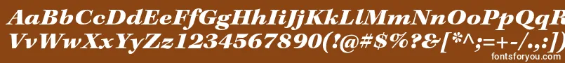 フォントKeplerstdBlackextit – 茶色の背景に白い文字