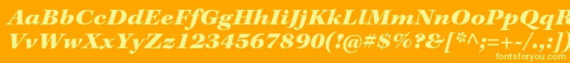 KeplerstdBlackextit Font – Yellow Fonts on Orange Background