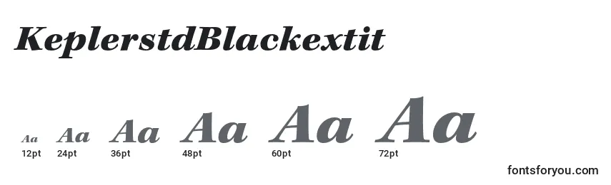 Размеры шрифта KeplerstdBlackextit
