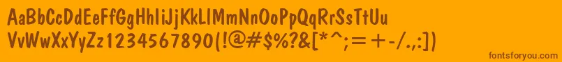 BrushdomRegular Font – Brown Fonts on Orange Background