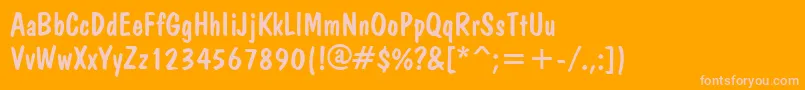 Шрифт BrushdomRegular – розовые шрифты на оранжевом фоне