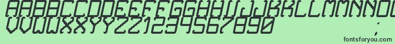 フォントNoxtreyAufTfbCursive – 緑の背景に黒い文字