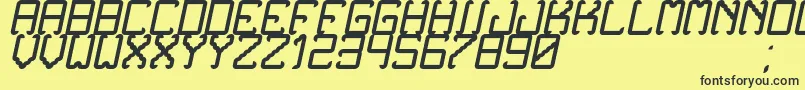 フォントNoxtreyAufTfbCursive – 黒い文字の黄色い背景
