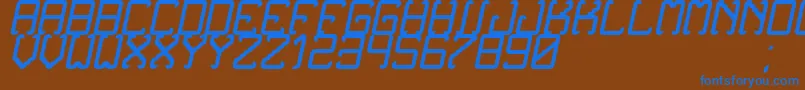 Шрифт NoxtreyAufTfbCursive – синие шрифты на коричневом фоне