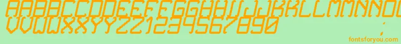 NoxtreyAufTfbCursive Font – Orange Fonts on Green Background