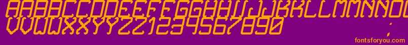 NoxtreyAufTfbCursive Font – Orange Fonts on Purple Background