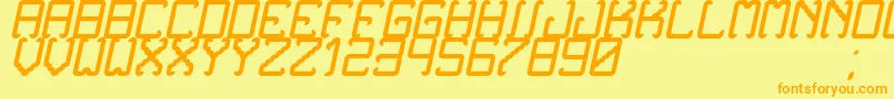 NoxtreyAufTfbCursive Font – Orange Fonts on Yellow Background