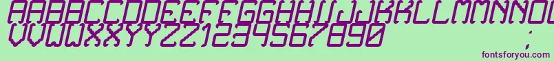 NoxtreyAufTfbCursive Font – Purple Fonts on Green Background
