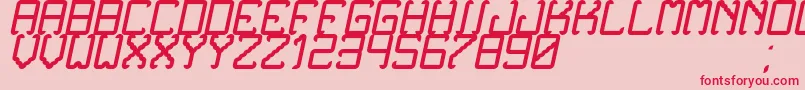 NoxtreyAufTfbCursive Font – Red Fonts on Pink Background
