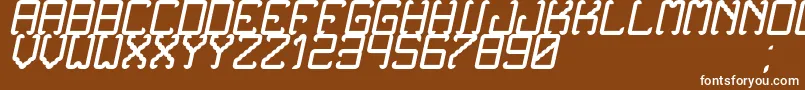NoxtreyAufTfbCursive Font – White Fonts on Brown Background