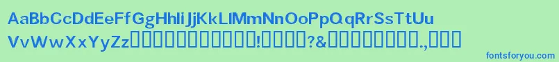 Mouldedsaji-fontti – siniset fontit vihreällä taustalla