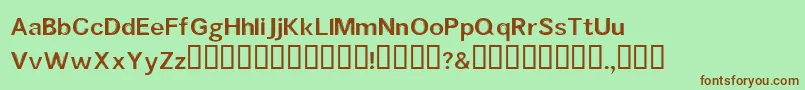 Mouldedsaji Font – Brown Fonts on Green Background