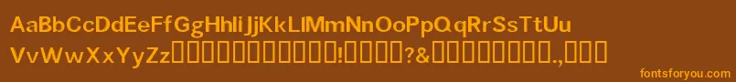 Mouldedsaji Font – Orange Fonts on Brown Background