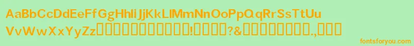 Mouldedsaji Font – Orange Fonts on Green Background