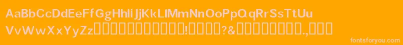 Mouldedsaji Font – Pink Fonts on Orange Background
