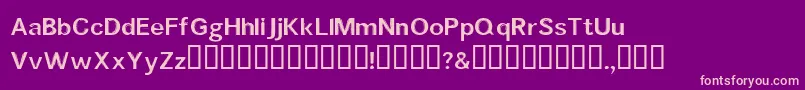 Mouldedsaji Font – Pink Fonts on Purple Background