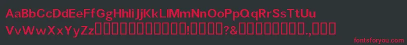 Mouldedsaji Font – Red Fonts on Black Background