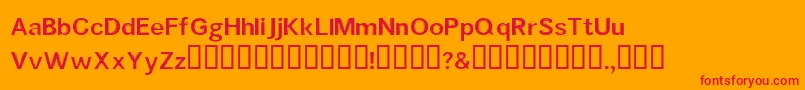 Mouldedsaji Font – Red Fonts on Orange Background
