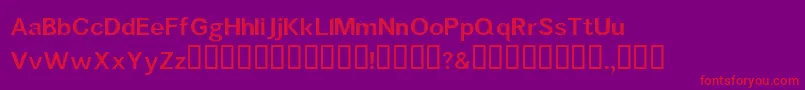 Mouldedsaji Font – Red Fonts on Purple Background