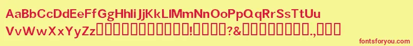 Mouldedsaji Font – Red Fonts on Yellow Background
