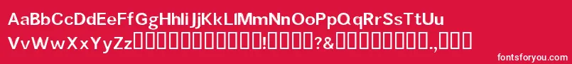 Mouldedsaji Font – White Fonts on Red Background