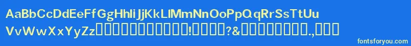 Mouldedsaji Font – Yellow Fonts on Blue Background