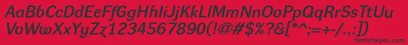 DynagroteskdeItalic Font – Black Fonts on Red Background