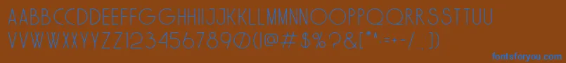 Solo Font – Blue Fonts on Brown Background