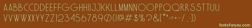 Шрифт Solo – зелёные шрифты на коричневом фоне