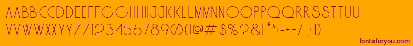 Solo-Schriftart – Violette Schriften auf orangefarbenem Hintergrund