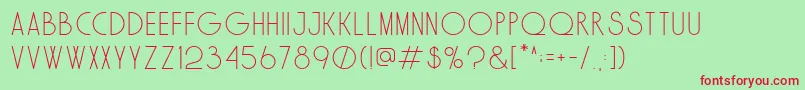 Solo Font – Red Fonts on Green Background