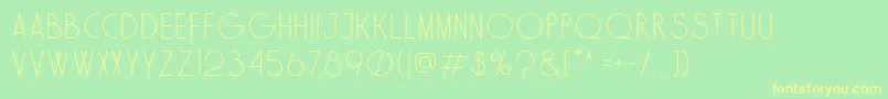 Solo Font – Yellow Fonts on Green Background