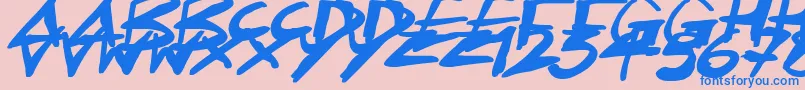 fuente InklingItalic – Fuentes Azules Sobre Fondo Rosa