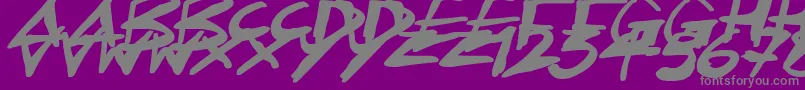 InklingItalic Font – Gray Fonts on Purple Background