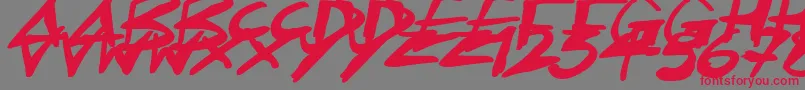 InklingItalic Font – Red Fonts on Gray Background