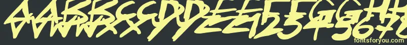 InklingItalic Font – Yellow Fonts on Black Background