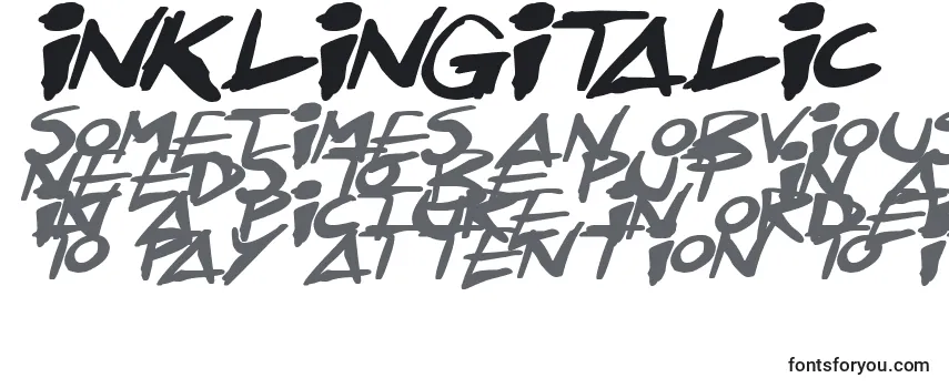 Обзор шрифта InklingItalic