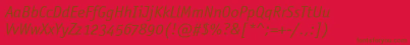 OfficinaSansOsItcTtBookita Font – Brown Fonts on Red Background