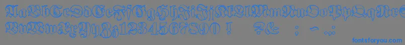 ProclamateOutlineHeavy Font – Blue Fonts on Gray Background