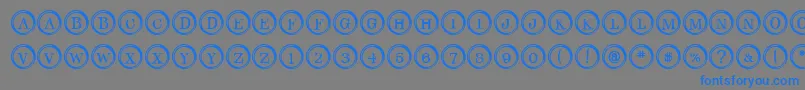 TypeKeys Font – Blue Fonts on Gray Background