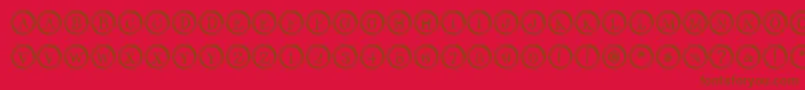 TypeKeys-fontti – ruskeat fontit punaisella taustalla